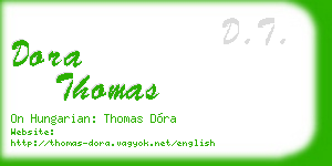 dora thomas business card